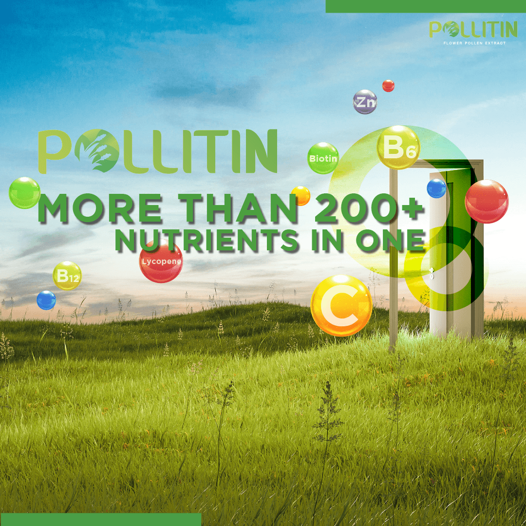 Over 200 bioactive compounds Pollitin® – produced in the USA